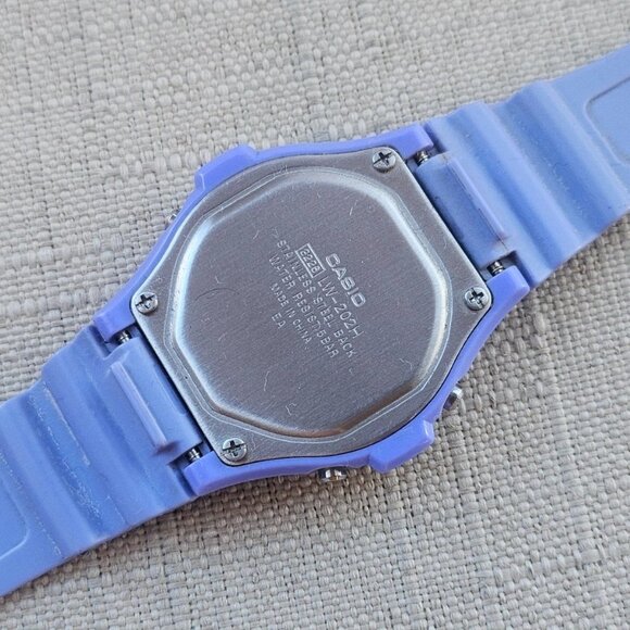 Casio Digital Wristwatch Blue Rubber Strap Multi Functional Illuminator Watch - Picture 11 of 11
